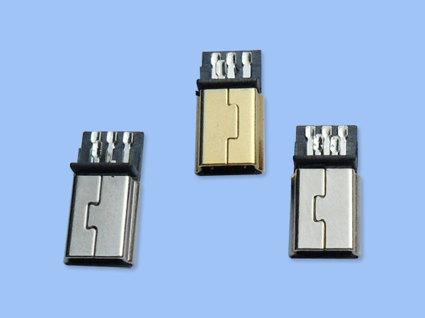 MINI USB 5P短体焊线公头